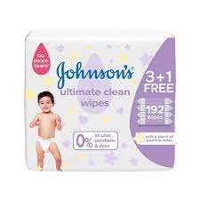 مناديل مبللة للأطفال من جونسون ، 48 منديل 3 + 1 مجانًا