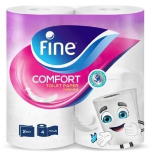 فاين  ورق تواليت معقم  كومفورت  180 قطعة مزدوج  4 رول