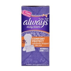 اولويز فوط صحية يومية مريحة مغلفة بشكل فردي عادي 20 فوطة