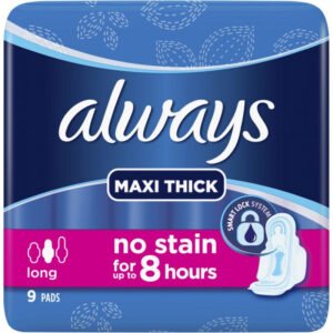 أولويزفوط صحية ماكسي سميكة طويلة جدًا بالأجنحة 9 فوط