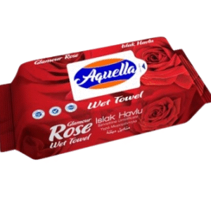 أكويلا  مناشف مبللة بزهور روز 60 قطعة