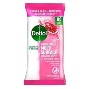 ديتول مناديل للتنظيف متعدد الاستخدام برائحة الرمان 80 منديل