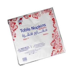 ار زي مناديل 40 سم 100 قطعة ابيض