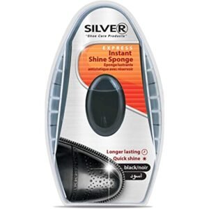 سيلفر اسفنجة احذية اسود لمعة