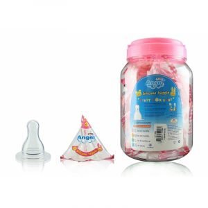 حلمة ملاك سيليكون حجري صغير مقاس 0 م +