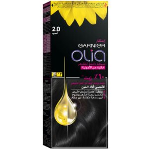 غارنييه أوليا صبغة شعر دائمة خالية من الأمونيا مع زيوت 60٪ ، 2.0 أسود
