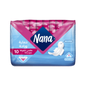 نانا فوط نسائية ماكسي عادي بالأجنحة 10 فوط صحية