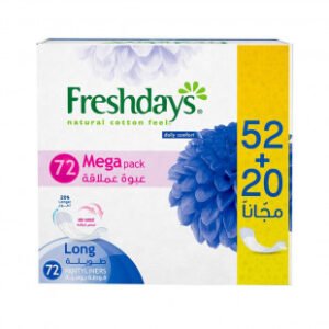 فريش دايز فوط نسائية معطرة طويلة 72 فوطة