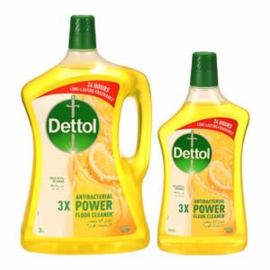 ديتول منظف أرضيات القوي  ليمون مضاد للبكتيريا 3 لتر + 900 مل مجاناً