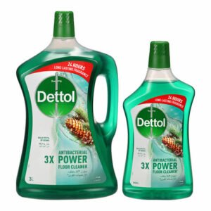 ديتول منظف أرضيات قوي  مضاد للبكتيريا برائحة الصنوبر 3 لتر + 900 مل مجاناً