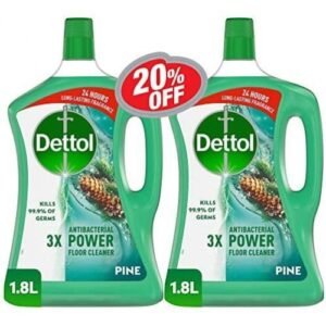 ديتول منظف أرضيات قوي  مضاد للبكتيريا برائحة الصنوبر 1.8 لتر + 1 مجانًا