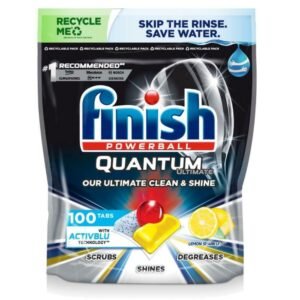 فنش أقراص باور بول كوانتم ألتيميت لغسالات الأطباق برائحة الليمون عبوة من 100 قرص