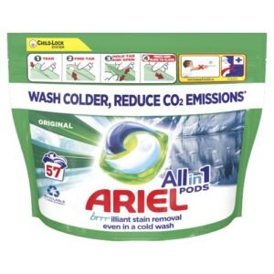 آريال الكل في 1 كبسولات الغسيل السائلة الأصلية 57 غسلة