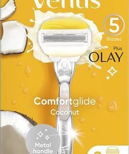 جيليت فينوس كومفورت جلايد مع أولاي كوكونت مقبض معدني للنسا + 2 شفرة