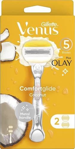 catalog2FLine112FGilletteVenusComfortglideWithOlayCoconutforWom.jpg جيليت فينوس كومفورت جلايد مع أولاي كوكونت مقبض معدني للنسا + 2 شفرة