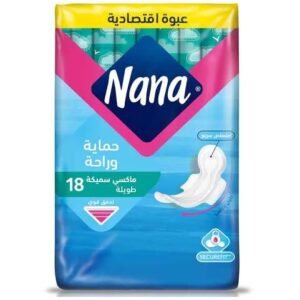 نانا فوط نسائية عبوة اقتصادية ماكسي سميكة طويلة 18 فوطة ٪