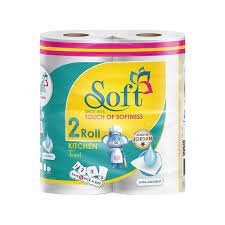 مناشف مطبخ سوفت 2 رول طبقتين 100 قطعة