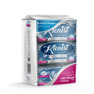 كلينست مناديل نايلون عبوة 140 منديل طبقتين (3 قطع)