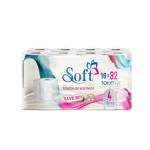 سوفت ورق تواليت إيليت 16 رول 4 طبقات 150 ورقة