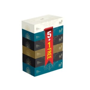 سوفت علبة مناديل 100 ورقة 5 عبوات + عبوة مجاناً