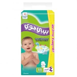 بيبي جوي حفاضات  مقاس 4 كبير 10 الى 18 كجم 44 قطعة