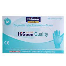 هاي جين كفوف لاتيكس بدون بودرة كبير *100