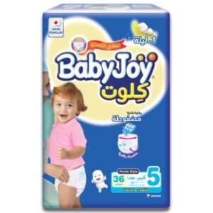 بيبي جوي كلوت مقاس 5 كبير جدا 12-18 كجم عبوة جامبو 36 حفاض كلوت