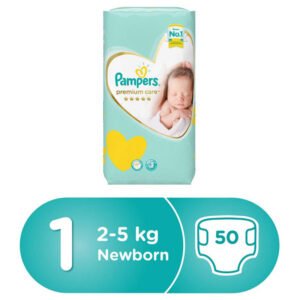 بامبرز حفاضات عناية مميّزة مقاس 1 حديثي الولادة 2 إلى 5 كجم عبوة جامبو 50 قطعة