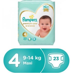 بامبرز حفاضات عناية مميّزة مقاس 4 ماكسي 9 إلى 14 كجم عبوة محمولة 23 قطعة