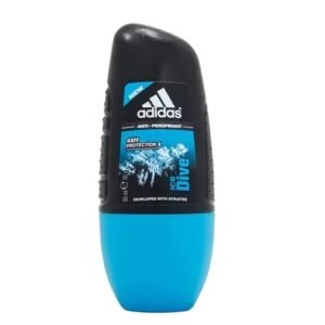 مزيل عرق دوار مضاد للتعرق آيس دايف من أديداس للرجال مع تأثير مانع للتعرق لمدة تصل إلى 48 ساعة ، 50 مل