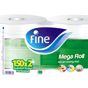 فاين  ورق تنشيف معقم  ميجا رول  150 متر  طبقة واحدة  عدد 2
