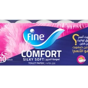 ورق تواليت ناعم حريري ناعم من فاين كومفورت 10 لفات