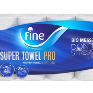 فوط مطبخ فاين سوبر برو 4 رول 3 طبقات