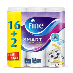 فاين ورق تواليت طويل جدًا 350 ورقة 18 لفة