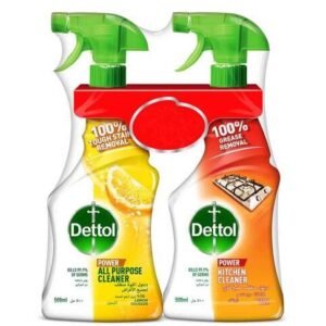 ديتول منظف لجميع الأغراض برائحة الليمون 500 مل + منظف ديتول للمطبخ بالبرتقال 500 مل