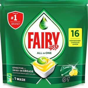 فيري أقراص غسالة الأطباق الكل في واحد الأصلية برائحة الليمون - 16 كبسولة صفراء