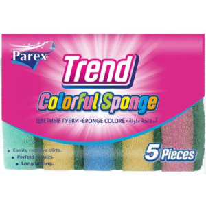 باركس تريند اسفنجة تنظيف ملونة 5 قطع