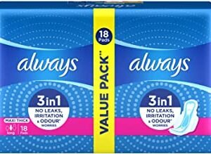 فوط صحية ماكسي سميكة طويلة جدا بالاجنحة من اولويز - 18 قطعة