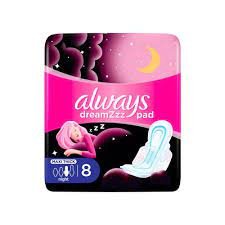 اولويز  فوط نسائية قطنية ناعمة - ليلية بالأجنحة - 8 فوط