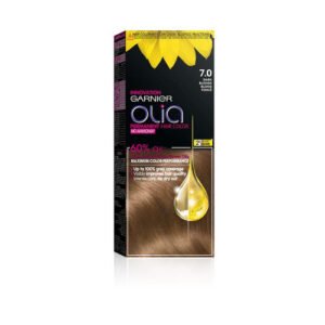 اوليا صبغة شعر دائمة خالية من الأمونيا مع زيوت 60٪  7.0 أشقر داكن