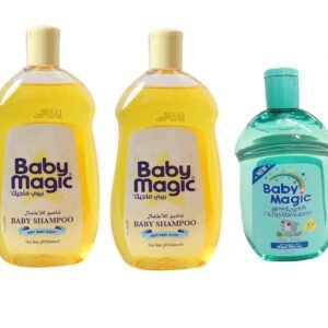 بيبي ماجيك شامبو حريري 250  مل +بيبي ماجيك شامبو أطفال 450 مل عبوتين