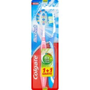 كولجيت ماكس فريش ميد فرشاة أسنان 1 + 1 مجانًا