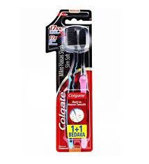 كولجيت فرشاة أسنان مايكرو رفيعة سوداء ناعمة 1 + 1 مجانًا