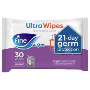 فاين جارد الترا  مناديل مبللة مطهرة كبيرة جدًا للأسطح  حماية تدوم حتى 21 يومًا  30 منديل