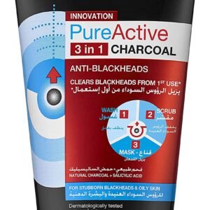 غارنييه سكين أكتيف بيور أكتيف فحم 3 في1 ,150 مل