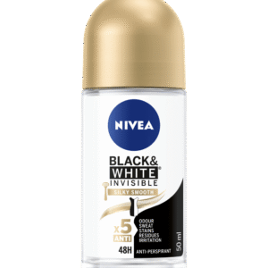 نيفيا مقاوم التعرق انفيزبل اسود وابيض البشره الحساسه رول للنساء 50 مل