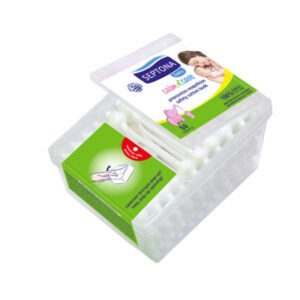 سيبتونا أعواد قطن للكبار مع علبة توزيع 300 قطعة