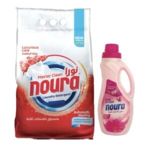 نورا مسحوق غسيل 3 كغ+ ملين 1لتر